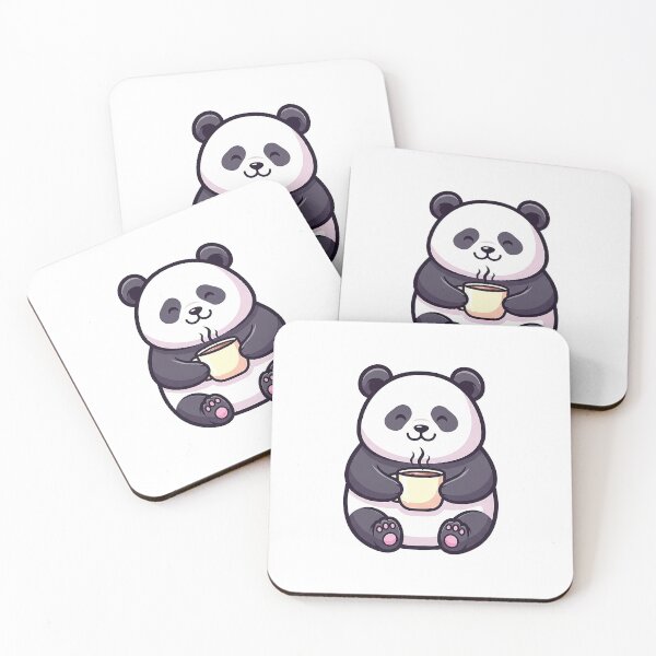 Item preview, Cheerful Panda Holding Cozy Tea Mug designed and sold by Osmose-Studio.