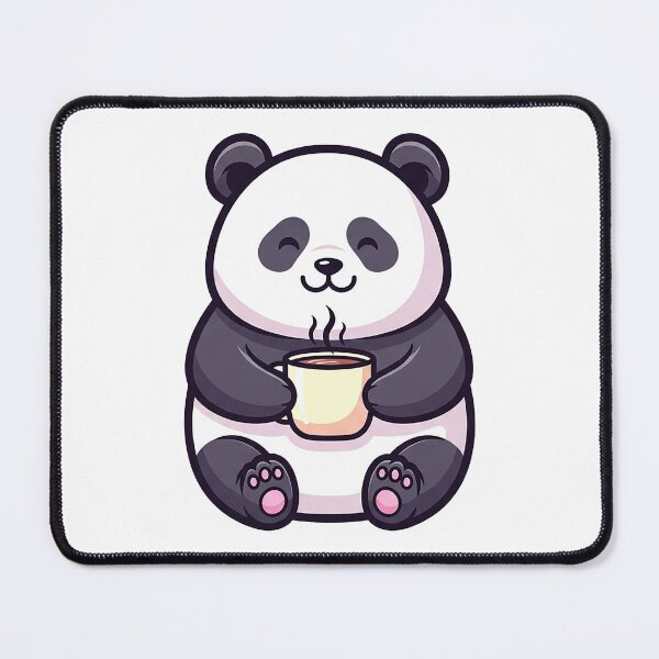Item preview, Cheerful Panda Holding Cozy Tea Mug designed and sold by Osmose-Studio ⭐⭐⭐⭐⭐.