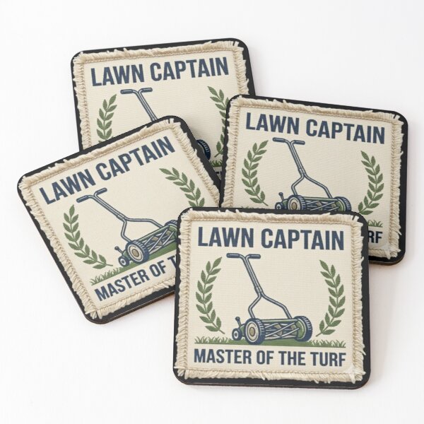 Item preview, Lawn Captain Master of the Turf Retro Patch designed and sold by KelliesGrafix.