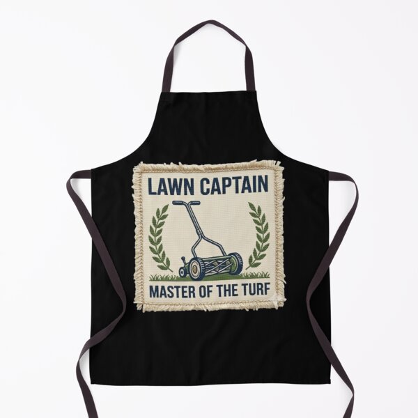 Item preview, Lawn Captain Master of the Turf Retro Patch designed and sold by KelliesGrafix.