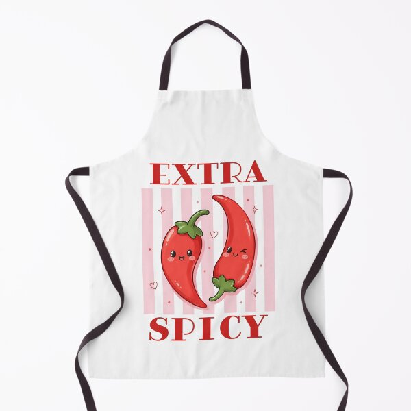 Item preview, Extra Spicy Retro Cute Kawaii Chili Peppers Funny Food Typography designed and sold by CoquetteDigitalArt.