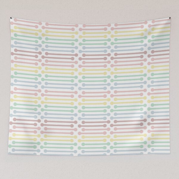 Item preview, Soft Pastel Horizontal Stripe Dot Decor – Minimal Modern Pattern designed and sold by Mellowtint Studio.