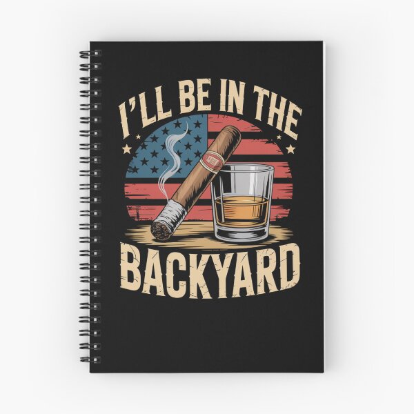 Item preview, Backyard Cigar Whiskey American Flag Smoker Drinker designed and sold by SuperAndSocial.