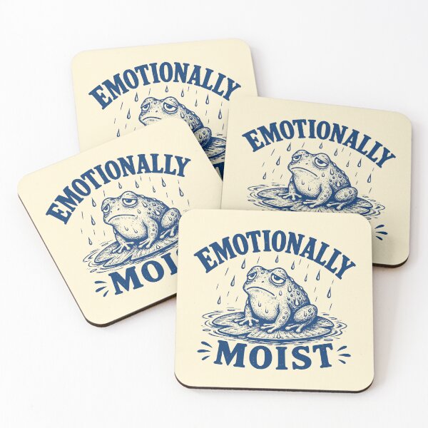 Item preview, Funny Vintage Emotionally Moist Frog designed and sold by 89shirts.