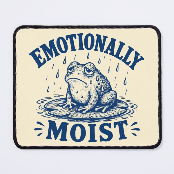 Item preview, Funny Vintage Emotionally Moist Frog designed and sold by 89shirts.
