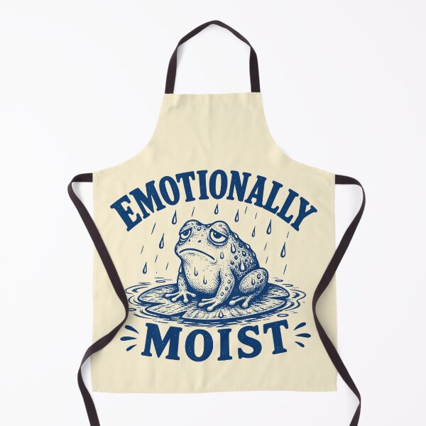 Item preview, Funny Vintage Emotionally Moist Frog designed and sold by 89shirts.