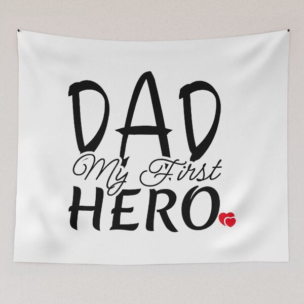 Item preview, Dad My First Hero Typography Design | Father’s Day Retro Quote Art designed and sold by UI Expert.