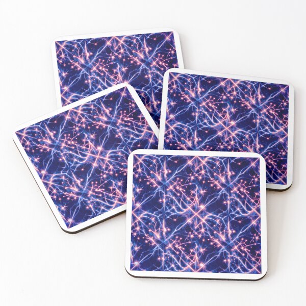 Item preview, Electric Neural Energy Seamless Pattern | Cosmic Lightning Abstract Texture designed and sold by AnimalAirtistry.