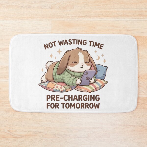 Item preview, Nicht Zeitverschwendung Vorladen Akku Hase Sticker designed and sold by CrystalMineArts.