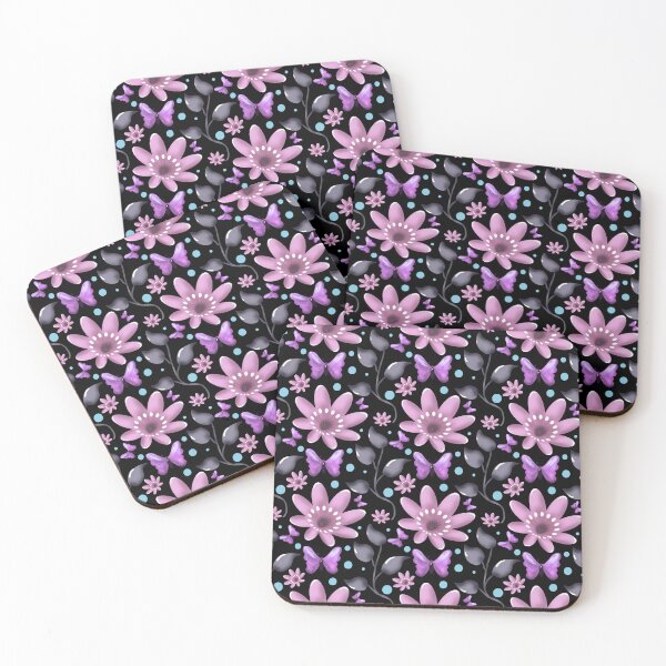 Item preview,  Purple Butterfly Floral Pattern Cute Cottagecore Seamless Design designed and sold by HopeAndHustle.