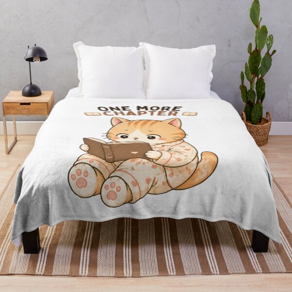 Item preview, One More Chapter Cat | Cute Kawaii Aesthetic | Book Lover Design designed and sold by The Mood Index.