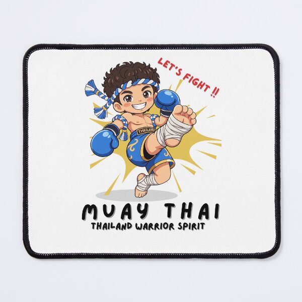 Item preview, Thailand Muay Thai Fighter Cartoon – Let’s Fight Cute Boxing Kick Graphic designed and sold by Beeform.