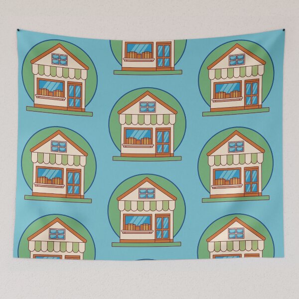 Item preview, vintage bookstore cafe aesthetic, warm earthy colors designed and sold by Senglaopattern.