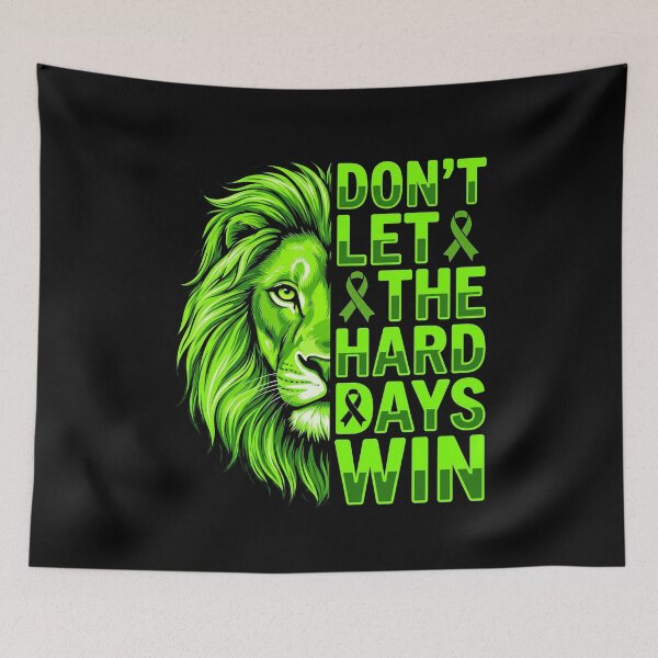 Item preview, Don't Let The Hard Days Win Lion Mental Health Tee designed and sold by SofenArt.