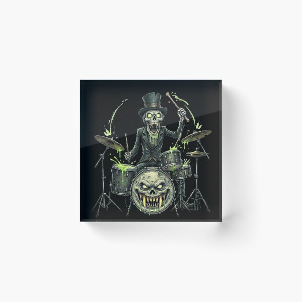 Item preview, Creepy Drummer — Skeleton Drummer Horror Cartoon designed and sold by David Mateo ArtWorks.