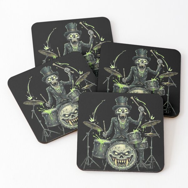 Item preview, Creepy Drummer — Skeleton Drummer Horror Cartoon designed and sold by David Mateo ArtWorks.