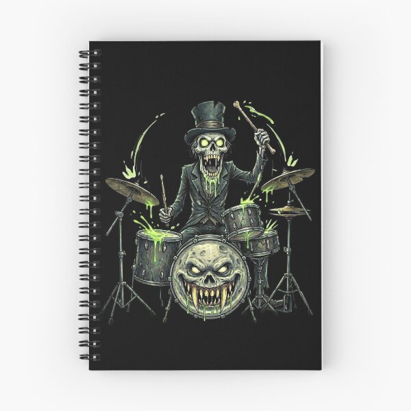Item preview, Creepy Drummer — Skeleton Drummer Horror Cartoon designed and sold by David Mateo ArtWorks.
