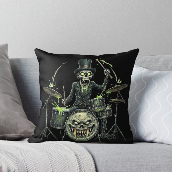 Item preview, Creepy Drummer — Skeleton Drummer Horror Cartoon designed and sold by David Mateo ArtWorks.