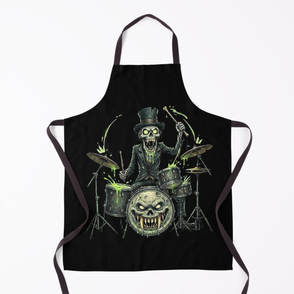 Item preview, Creepy Drummer — Skeleton Drummer Horror Cartoon designed and sold by David Mateo ArtWorks.