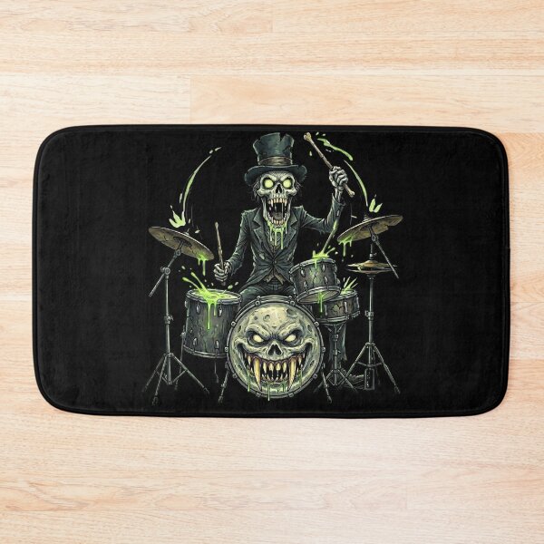 Item preview, Creepy Drummer — Skeleton Drummer Horror Cartoon designed and sold by David Mateo ArtWorks.