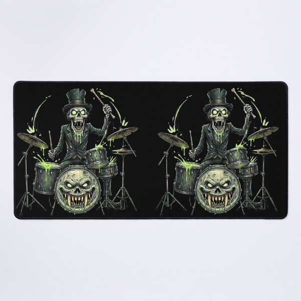 Item preview, Creepy Drummer — Skeleton Drummer Horror Cartoon designed and sold by David Mateo ArtWorks.