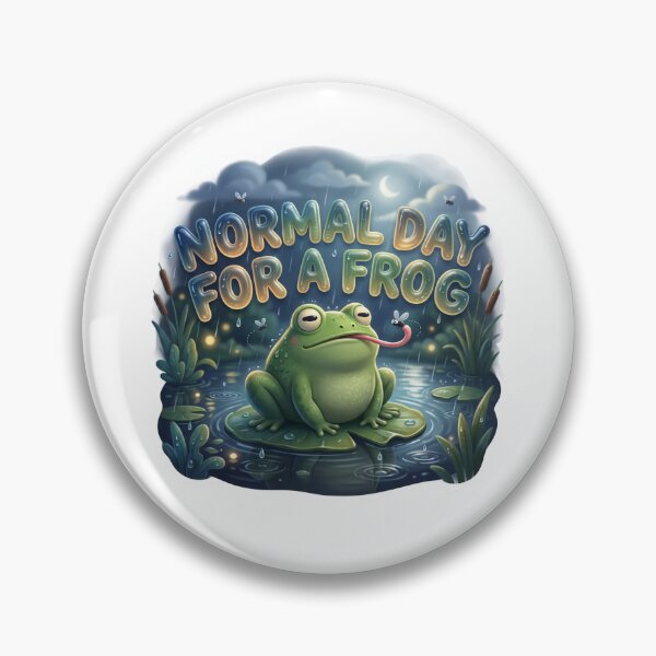 Item preview, Normal Day For A Frog Funny Cottagecore Frog Art designed and sold by pradeepvisuals.