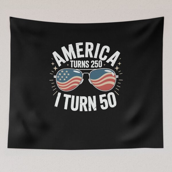 Item preview, America Turns 250 I Turn 50 Patriotic Birthday designed and sold by SuperAndSocial.