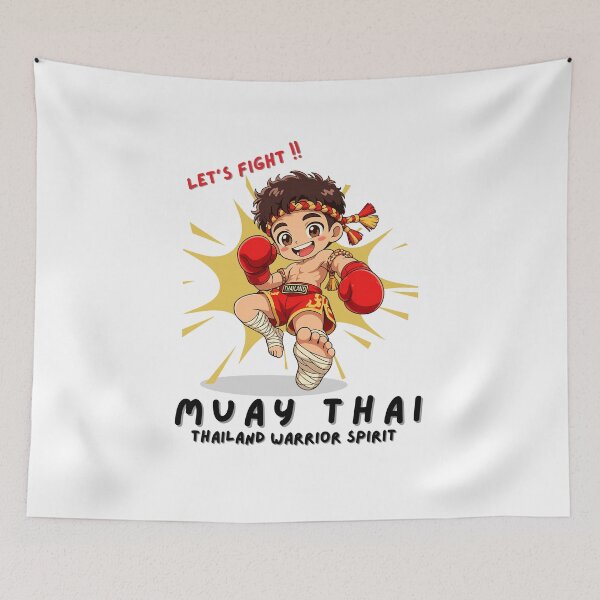 Item preview, Cute Muay Thai Fighter Chibi – Thailand Warrior Spirit Cartoon | Let’s Fight Muay Thai Graphic designed and sold by Beeform.