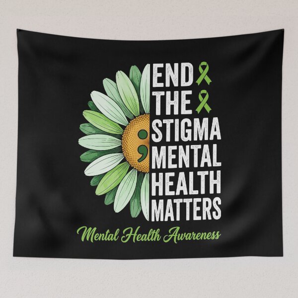 Item preview, End The Stigma Mental Health Matters Daisy Tee designed and sold by SofenArt.