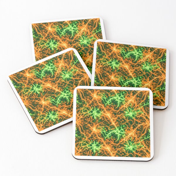 Item preview, Neon Bioelectric Energy Seamless Pattern | Abstract Plasma Network Art designed and sold by AnimalAirtistry.