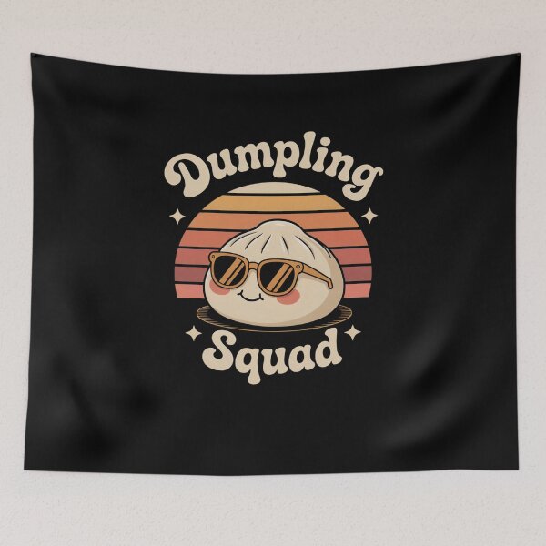 Item preview, Cool Dumpling Squad Retro Sunset Foodie Lover designed and sold by SuperAndSocial.