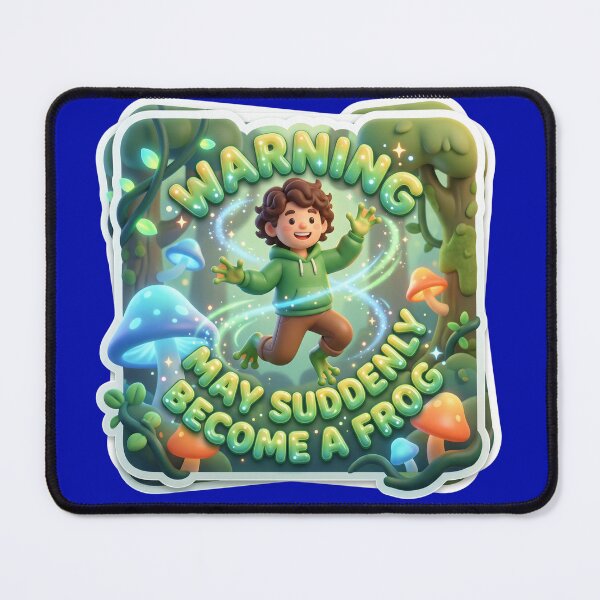 Item preview, Warning May Suddenly Become A Frog Whimsical Art designed and sold by pradeepvisuals.