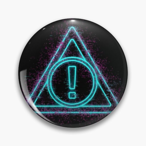 Item preview, Anomaly Warning Symbol – Futuristic Cyber Alert designed and sold by trend-forge.