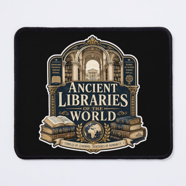 Item preview, Ancient Libraries of the World Heritage Design designed and sold by ArtsyExplorer.