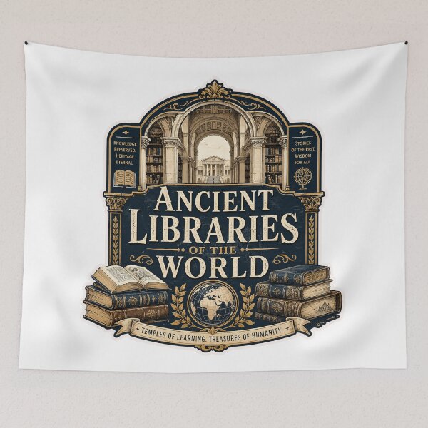 Item preview, Ancient Libraries of the World Heritage Design designed and sold by ArtsyExplorer.