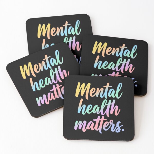 Item preview, Mental Health Matters Pastel Rainbow Script Tee designed and sold by SofenArt.