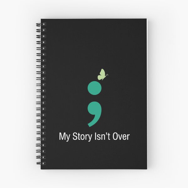 Item preview, My Story Isn't Over Semicolon Mental Health Awareness Hope designed and sold by SofenArt.