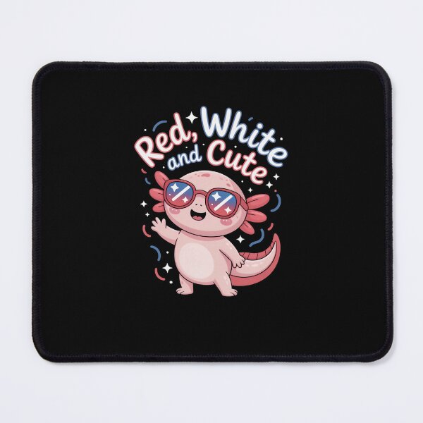 Item preview, Red White and Cute Axolotl Patriotic American designed and sold by SuperAndSocial.