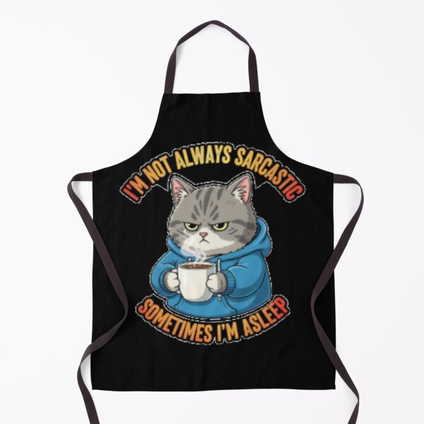 Item preview, I'm Not Always Sarcastic Sometimes I'm Asleep - Funny Grumpy Coffee Cat designed and sold by Bowniko^^.