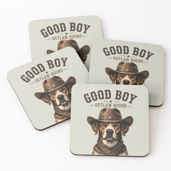 Item preview, Good Boy Outlaw Hound Shirt – Vintage Cowboy Dog Western Graphic Tee designed and sold by Irysek.