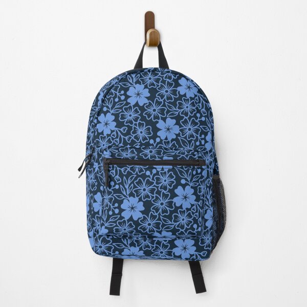 Item preview, Sakura flower silhouettes in navy and blue designed and sold by Jennifer Ladd.
