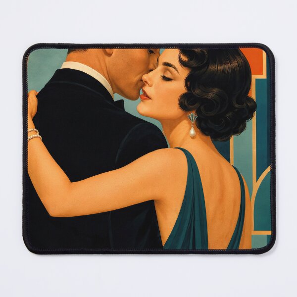 Item preview, Wall Art - Postcard - Art Deco Embrace – Timeless Glamour designed and sold by ForeverPrintsOK.