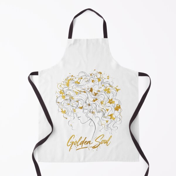 Item preview, Golden Soul Minimalist Line Art Woman Curly Hair Gold Foil designed and sold by MalisoStickers.