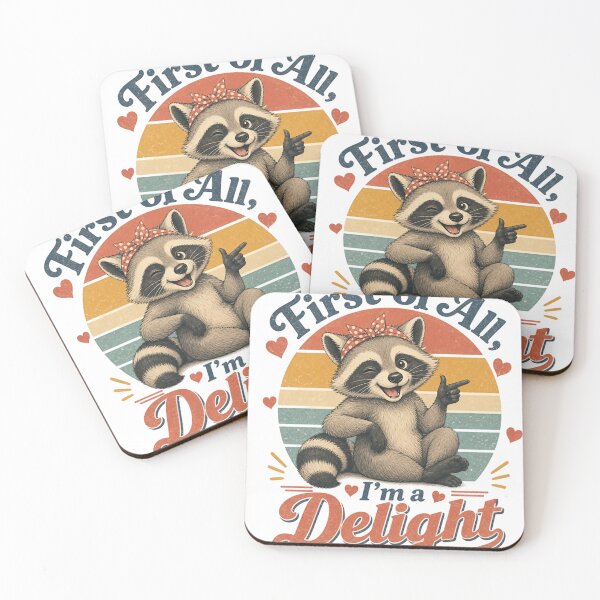 Item preview, Delightful Raccoon — Vintage Dating Tee (Light & Fun) designed and sold by Jandedan.
