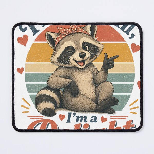 Item preview, Delightful Raccoon — Vintage Dating Tee (Light & Fun) designed and sold by Jandedan.