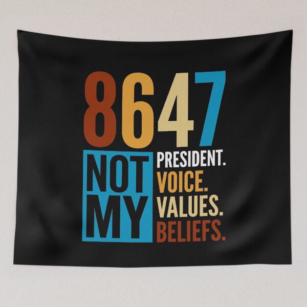 Item preview, 8647 Not My President. Voice. Values. Beliefs. Political Activist Protest Citizen designed and sold by SofenArt.