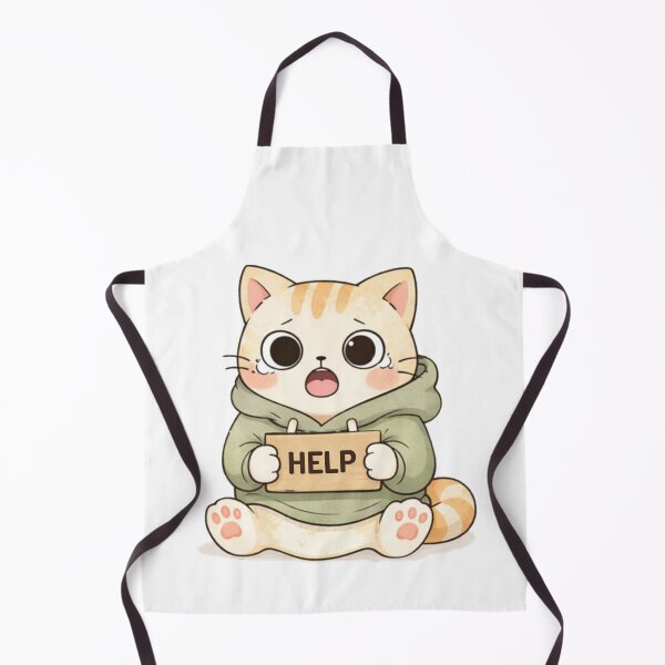 Item preview, Help Cat | Cute Kawaii Aesthetic | Overwhelmed Mood Design designed and sold by The Mood Index.