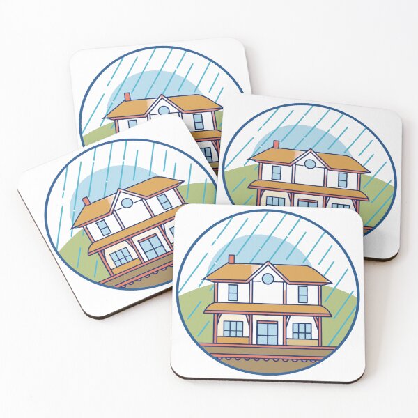 Item preview, nostalgic train station during sunset rain designed and sold by Senglaopattern.