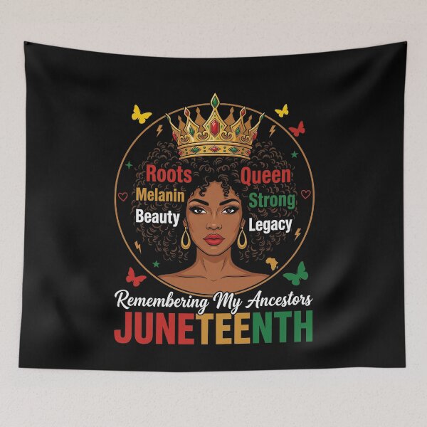 Item preview, Remembering My Ancestors Juneteenth Roots Melanin Beauty Queen Strong Legacy African American Freedom Day designed and sold by SofenArt.