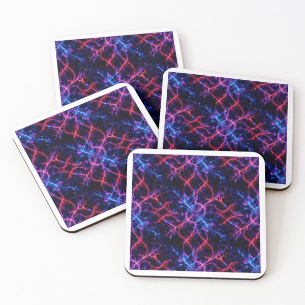 Item preview, Cosmic Neon Energy Seamless Pattern | Electric Plasma Abstract Art designed and sold by AnimalAirtistry.